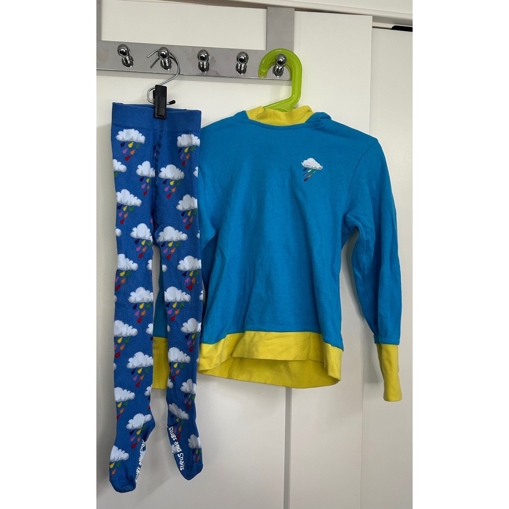 Slugs‎ & Snails Organic Cotton Pixie Hoodie and Cloud Tights Set Blue 2-3 Years